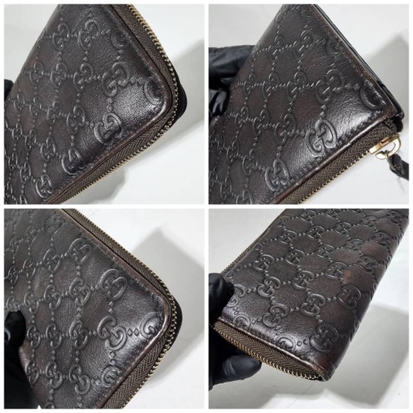 Authentic Gucci Leather Zip Wallet Chocolate Brown - Picture 7 of 10